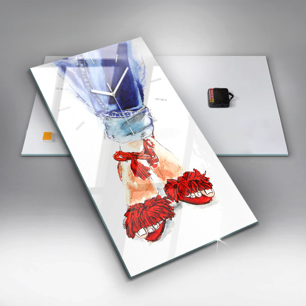 Téglalap alakú üvegóra Női magassarkú