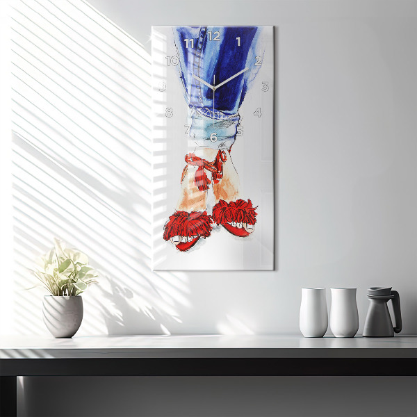 Téglalap alakú üvegóra Női magassarkú