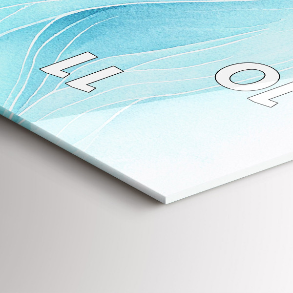 Téglalap alakú üvegóra Kék felhők