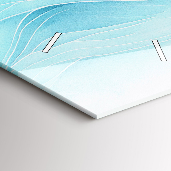 Téglalap alakú üvegóra Kék felhők