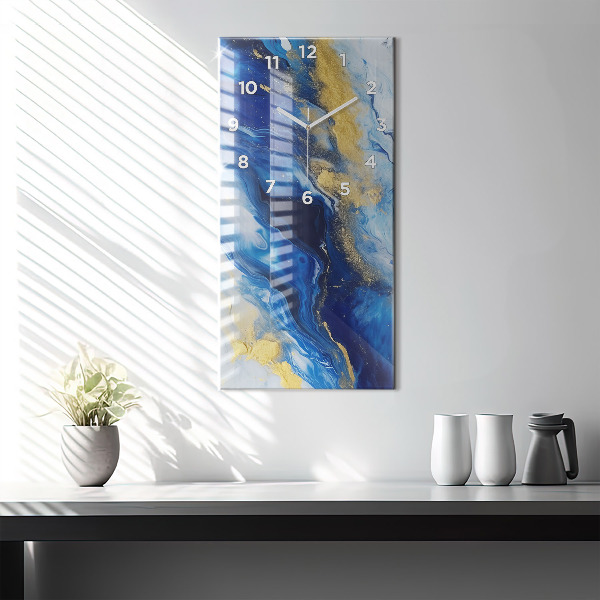 Téglalap alakú üvegóra Kék márvány