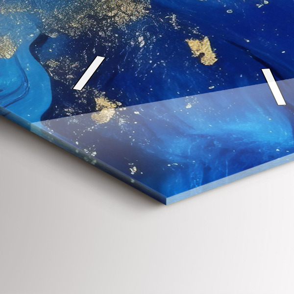 Téglalap alakú üvegóra Kék márvány