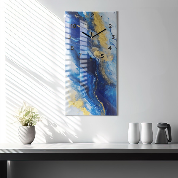 Téglalap alakú üvegóra Kék márvány