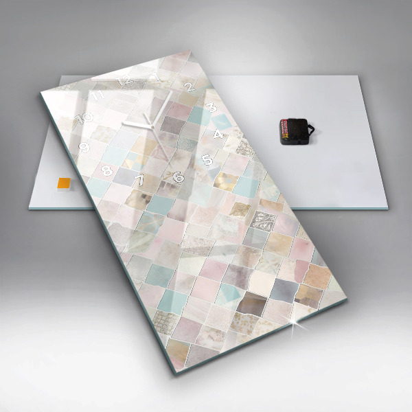 Téglalap alakú üvegóra Színes csempe