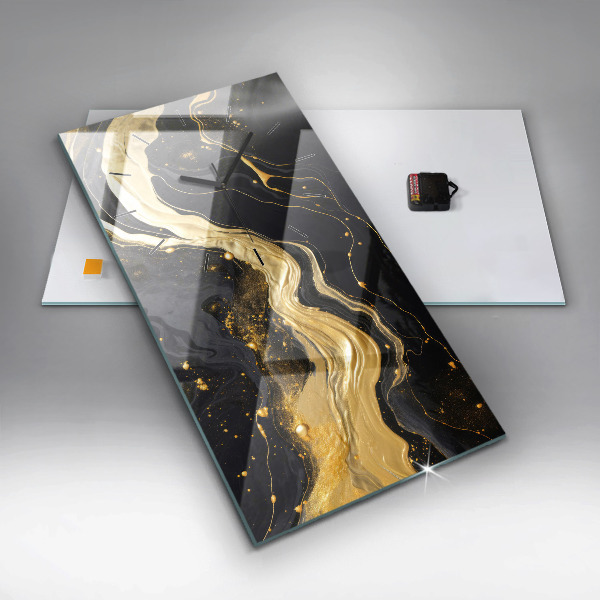 Téglalap alakú üvegóra Arany márvány