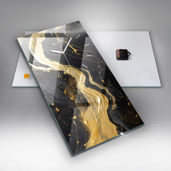 Téglalap alakú üvegóra Arany márvány