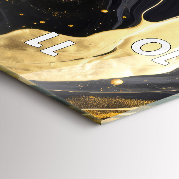 Téglalap alakú üvegóra Arany márvány