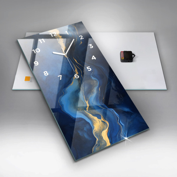 Téglalap alakú üvegóra Kék márvány