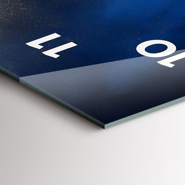 Téglalap alakú üvegóra Kék márvány