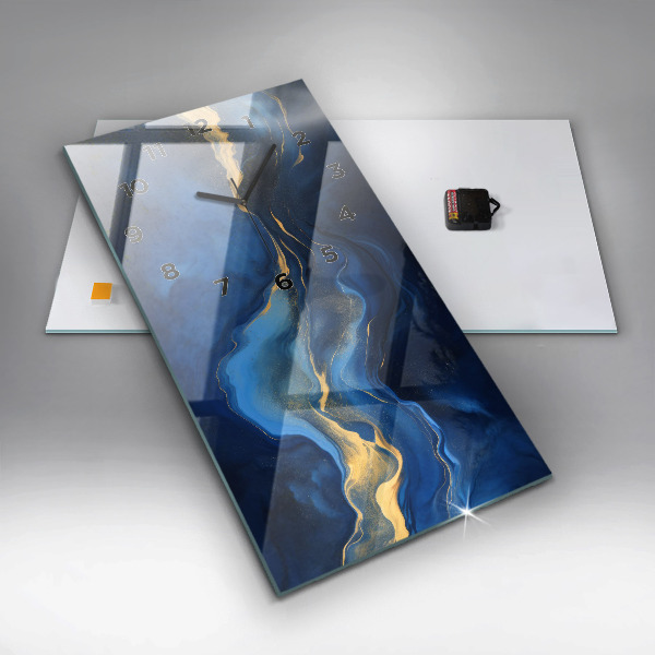 Téglalap alakú üvegóra Kék márvány