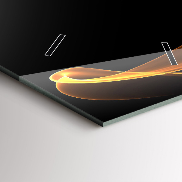 Téglalap alakú üvegóra Narancssárga vonalak