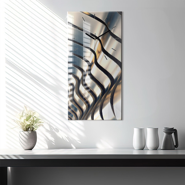 Téglalap alakú üvegóra Ezüst mintás