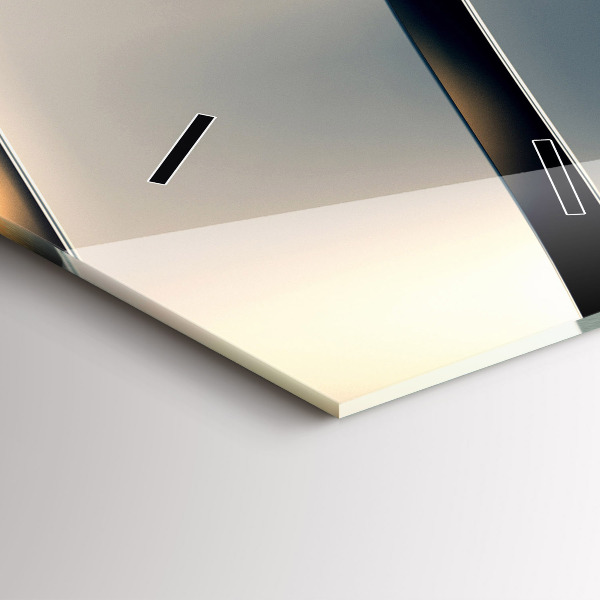 Téglalap alakú üvegóra Ezüst mintás