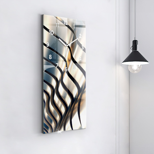 Téglalap alakú üvegóra Ezüst mintás