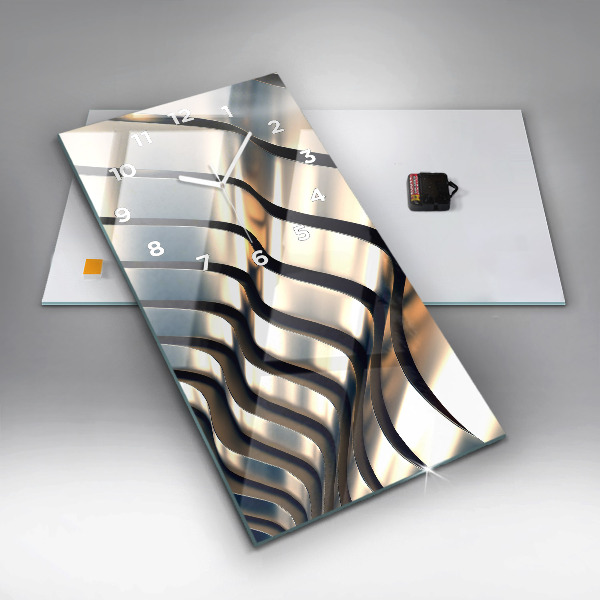 Téglalap alakú üvegóra Ezüst mintás