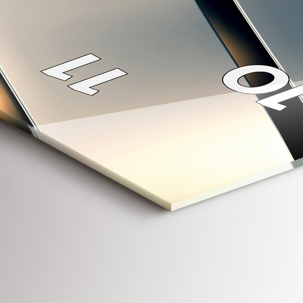 Téglalap alakú üvegóra Ezüst mintás