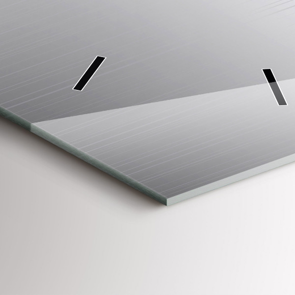 Téglalap alakú üvegóra Ezüst mintás