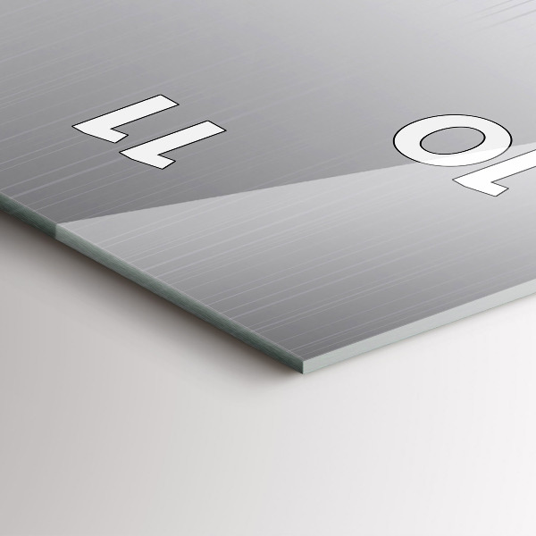 Téglalap alakú üvegóra Ezüst mintás