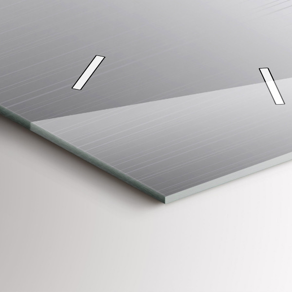 Téglalap alakú üvegóra Ezüst mintás