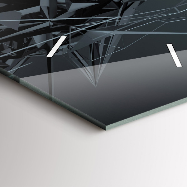 Téglalap alakú üvegóra Fekete absztrakció