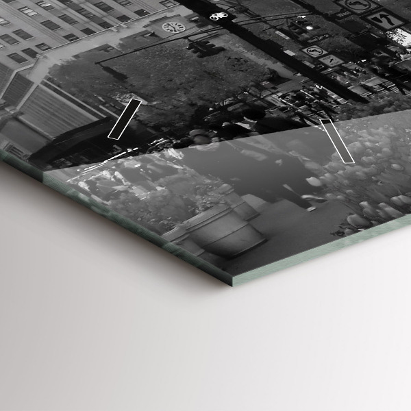 Vízszintes üvegóra Manhattan és a taxik