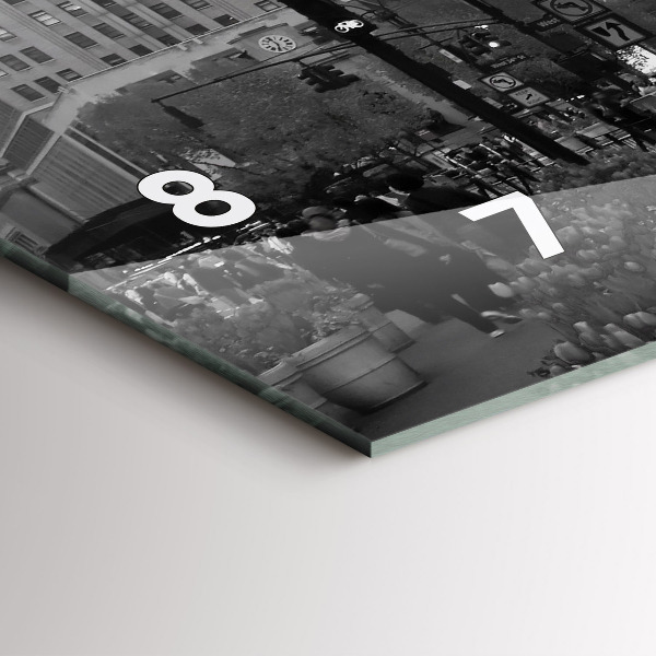 Vízszintes üvegóra Manhattan és a taxik