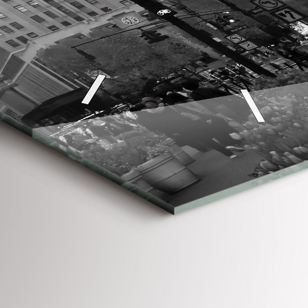 Vízszintes üvegóra Manhattan és a taxik