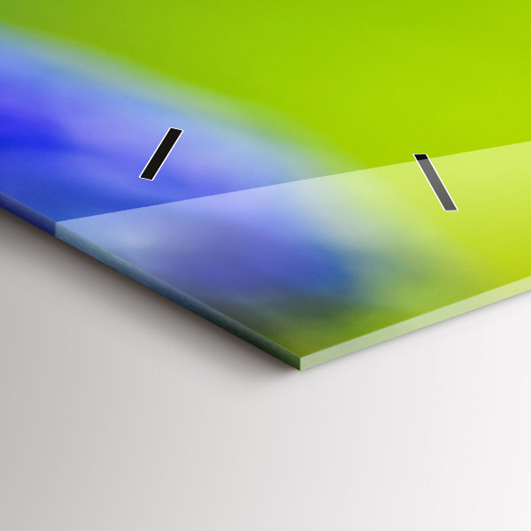 Vízszintes üvegóra Kék virágok