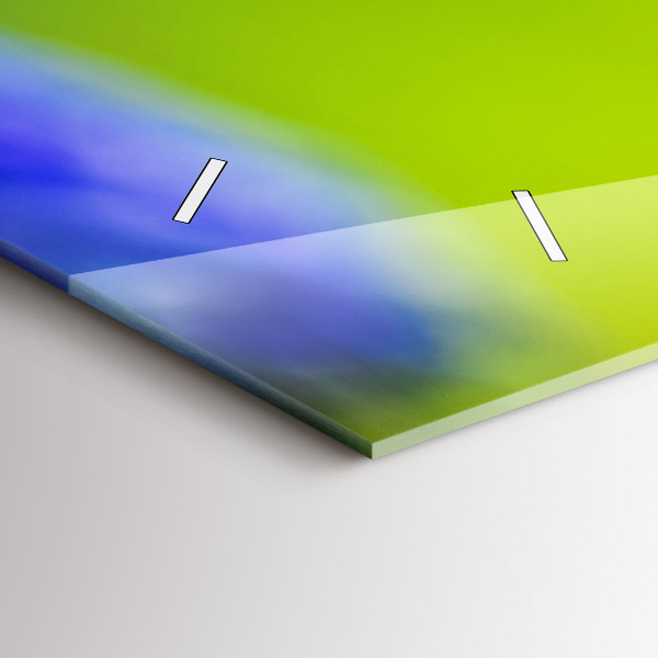 Vízszintes üvegóra Kék virágok