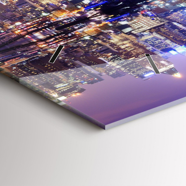 Vízszintes üvegóra New York éjjel