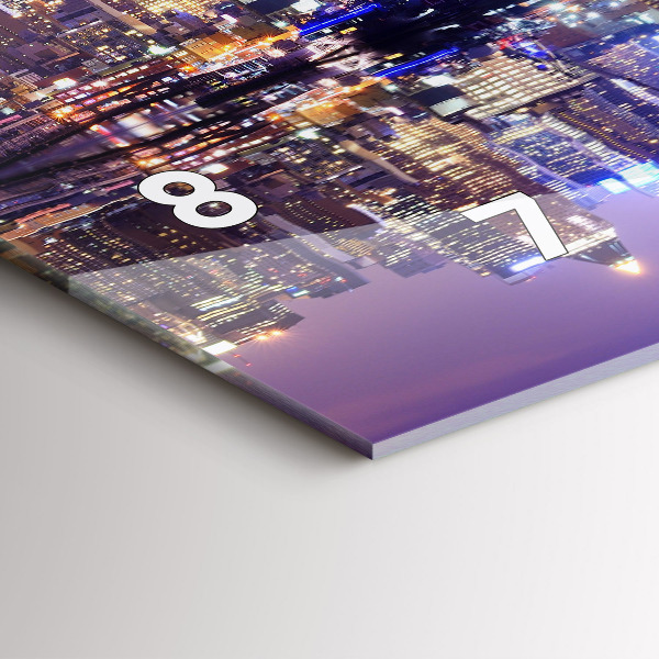 Vízszintes üvegóra New York éjjel