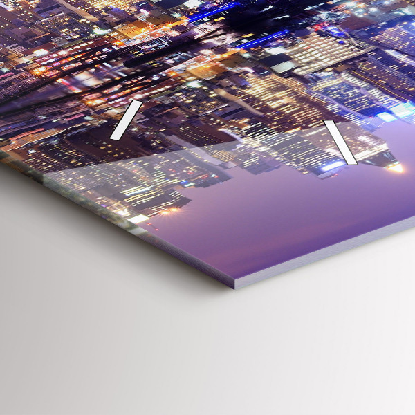 Vízszintes üvegóra New York éjjel