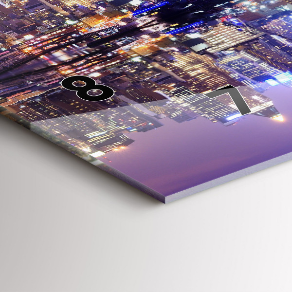 Vízszintes üvegóra New York éjjel