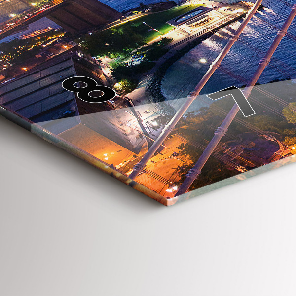 Vízszintes üvegóra New York és a naplemente