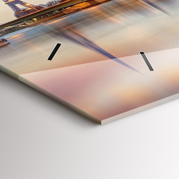 Vízszintes üvegóra Panoráma az Eiffel-toronnyal