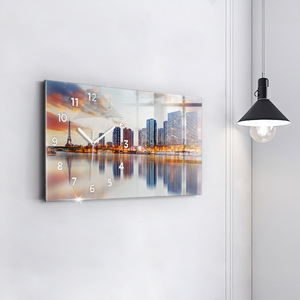 Vízszintes üvegóra Panoráma az Eiffel-toronnyal