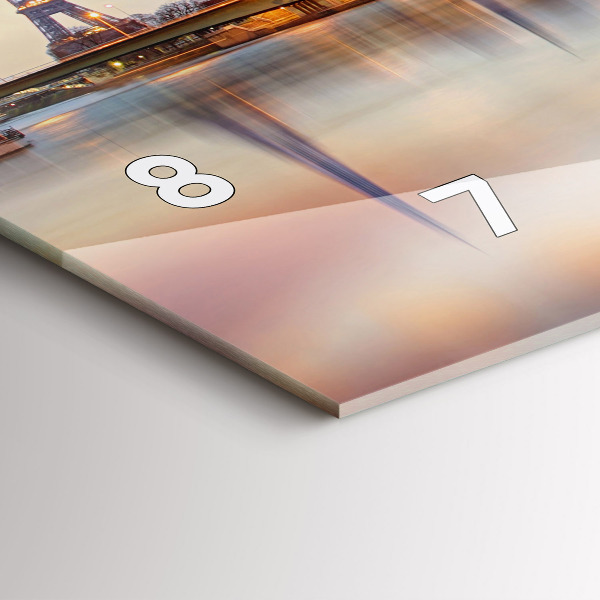 Vízszintes üvegóra Panoráma az Eiffel-toronnyal