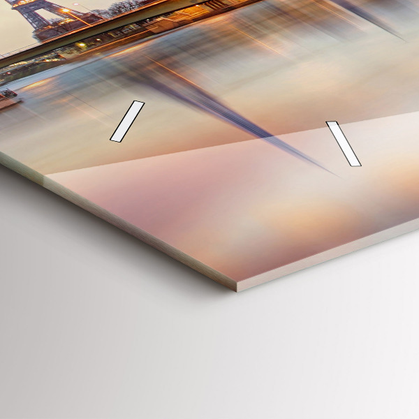 Vízszintes üvegóra Panoráma az Eiffel-toronnyal