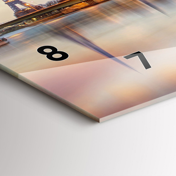 Vízszintes üvegóra Panoráma az Eiffel-toronnyal