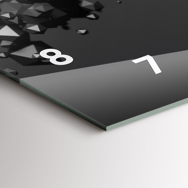 Vízszintes üvegóra Fekete absztrakció