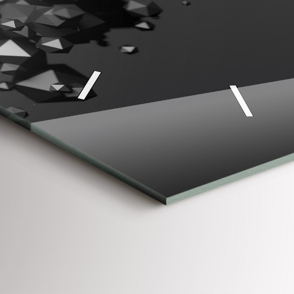 Vízszintes üvegóra Fekete absztrakció