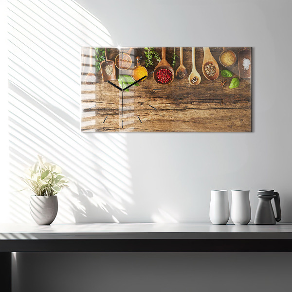 Vízszintes üvegóra Kanál fűszerek