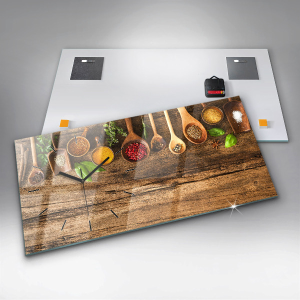 Vízszintes üvegóra Kanál fűszerek