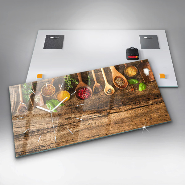 Vízszintes üvegóra Kanál fűszerek