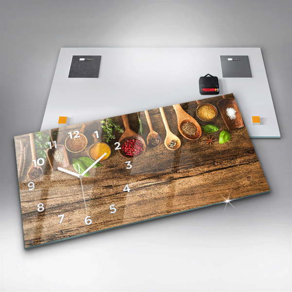 Vízszintes üvegóra Kanál fűszerek