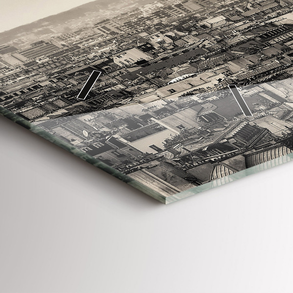 Vízszintes üvegóra Párizsi tájkép