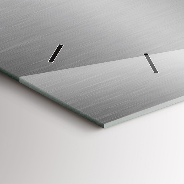 Vízszintes üvegóra Szürke fém absztrakció