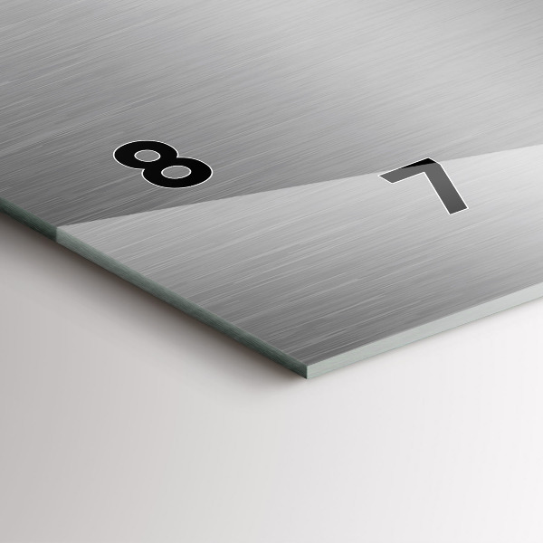 Vízszintes üvegóra Szürke fém absztrakció