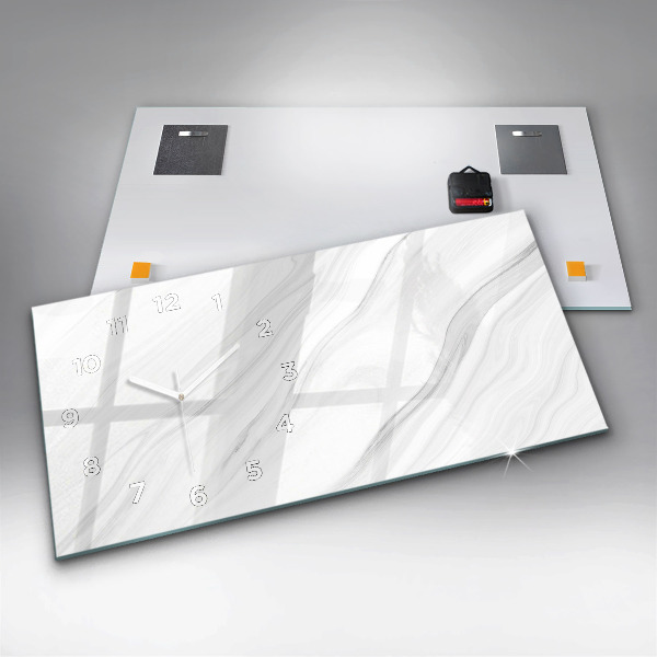 Vízszintes üvegóra Dekoratív márvány