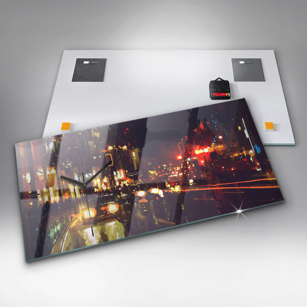 Vízszintes üvegóra Festett város